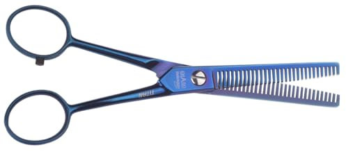 EHASO doppelseitige, langlebige Titan Hundeschere Effilierschere, 15cm