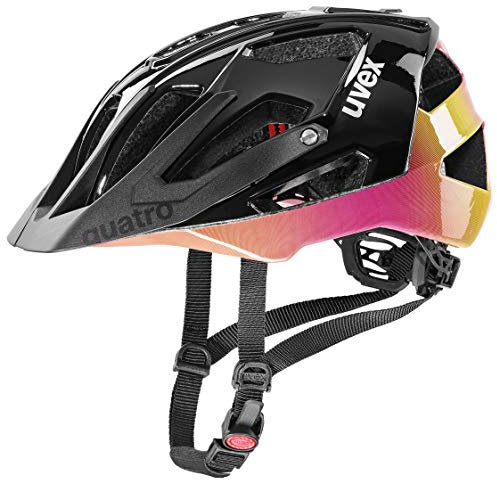 uvex Quatro - sicherer MTB-Helm für Damen und Herren - individuelle Größenanpassung - waschbare Innenausstattung - Future Black - 56-60 cm