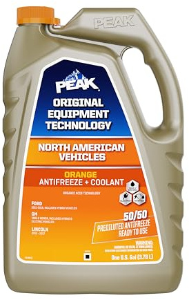 PEAK OET Extended Life Orange 50/50 Prediluted Antifreeze/Coolant for North American Vehicles, 1 Gal.