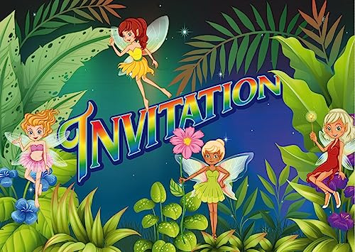 Edition Colibri 10 Cartes d‘invitation en Français FÉES DU PAYS MAGIQUE: lot de 10 cartes d'invitation pour un anniversaire de filles fait (11137 FR)