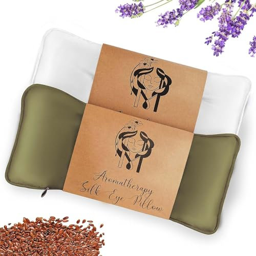 Hihealer Seiden Augenmaske 2er Set Lavendel Gewichtet, für Schlafen, Yoga, Spa, Meditation, Feucht- und Kaltkompressen, Selbstpflege Entspannungsgeschenke Frauen