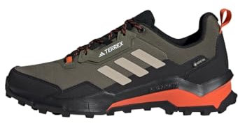 adidas Herren Terrex AX4 Gore-TEX Hiking Shoes Wanderschuhe, Olive Strata/Wonder Beige/Core Black, 41 1/3 EU