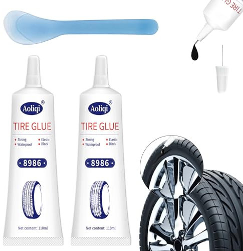 220ml Reifenkleber, Darryy 2 Stück Reifenreparatur Kleber, Reifendichtmittel Auto, Reifendicht, Fahrrad/Motorrad/Autoreifen-Reparaturset – Repariert Schnell Reifenrisse, Löcher und Abblättern