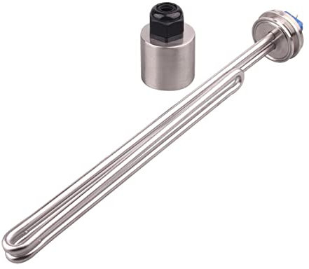 Riscaldatore per birra Riscaldatore per elemento riscaldante elettrico ad immersione da 1,5 pollici Tri-clamp 240V 5,5kw per birra fatta in casa (Colore : Tappo in bachelite nero) (Tappo in acciaio