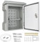 CHENGPI Edelstahl Schaltschrank Industriegehäuse,Verteilerkasten Außen Wasserdicht mit Schlos,Wandmontiert Verteilerkasten für Outdoor Verdrahtung/Anschlusskasten 450x350x150MM