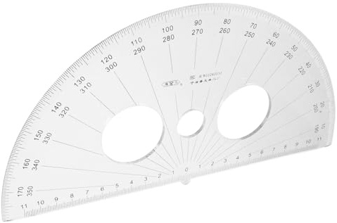 jojofuny 180 Degree Protractor Plastic Half Circle Ruler Multi-Functional Measuring Tool for Students
