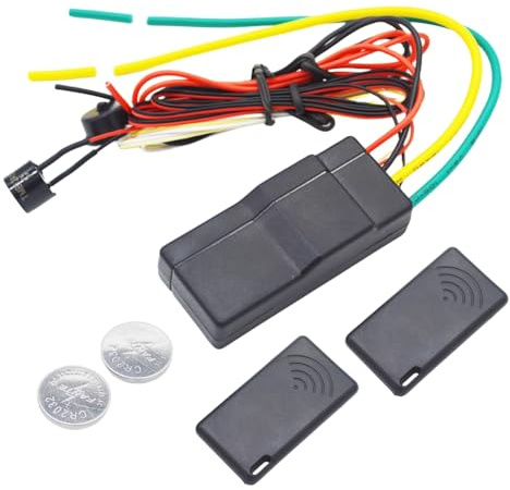 Vjsujehgy Inmovilizador de Coche de 12 V, Antisecuestro, RFID de 2,4 GHz, Bloqueo Inalámbrico para Motor de Coche, Inmovilizador Inalámbrico, Bloqueo Oculto Automático
