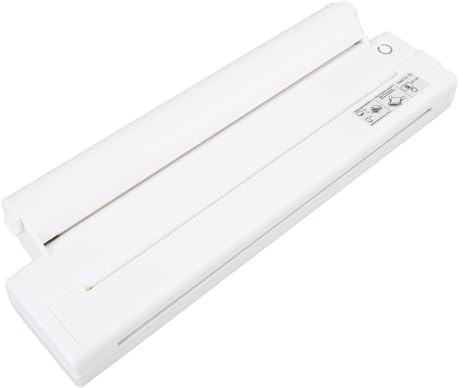 Jectse Impresora Térmica Portátil sin Tinta, Tamaño Inalámbrica, con, para Fotos, Etiquetas, Recibos, Notas, Escuela y Hogar, con Batería de 2000 mAh. (White)