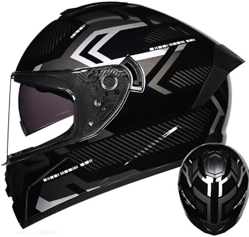 Casque De Moto Intégral Casque De Scooter Respirant Certifié Dot/ECE Casques Modulaires Moto pour Femme Homme Adultes Protection De Sécurité B,XXL=(63-64CM)