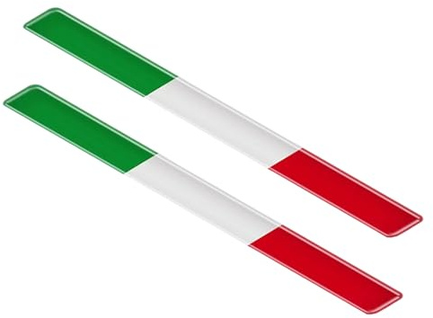 Adesivo Bandiera Italiana 3D - Piccola Adesiva Di Bandiera Italiana, Adesivi Decorativi Per Auto, Decalcomanie Auto Paraurti 3D, Decorazioni Bottiglie D'acqua Bici Da Viaggio E Display Patriottico