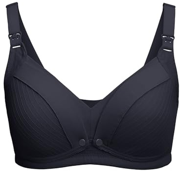 Générique Soutien Gorge Allaitement Grande Taille sans Armature Confortable Respirant pour Maternité Et Postpartum(Black, 90C)
