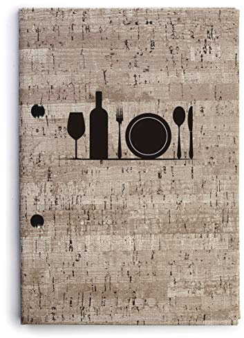 Lacor Tomasso Collection 28353 - Porta menù realizzato in similpelle con viti esterne, termosaldate in colore nero, 17 x 23 cm (A5)