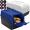 ARTECSIS Kartoffel Aufbewahrungsbox dunkelblau und weiß 2er Set I Gemüsebox Kartoffelbox mit Deckel für ca. 4 kg Kartoffeln + 6 Aufkleber mit Gemüsesorten