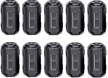TOJOIN φ3 mm 10 Stück Magnetkerne Clip-on Ferrite Ring Core RFI EMI-Rauschunterdrücker Filterkabel-Clip für Handy/TV/Lautsprecher/Radio/Audio-Ausrüstung