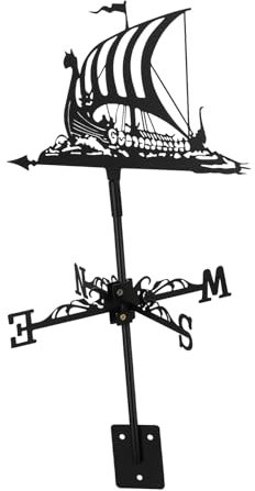 Supvox Wetterfahne Aus Schmiedeeisen Für Segelboote Dach Wetterfahne Eiserne Rasen Gartendekoration Für Den Hof Flügelverzierung Nordamerika Metall