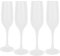 Glasmark Krosno Gläser 4er Set 0,2 Liter Sekt Champagner Prosecco Glas Kelch Sektgläser Champagnergläser Schaumweingläser Weingläser Weiß 4 x 200 ml