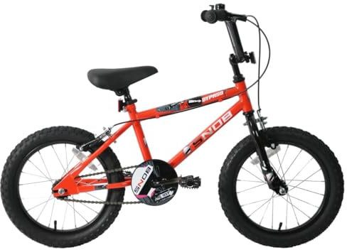 Ammaco Snob Bypass 16 Wheel Kids Boys Bike BMX Red Black Age 5+