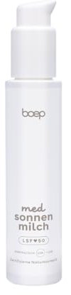boep med Sonnenmilch | Mineralische Sonnencreme mit Zinkoxid–Filter | LSF 50 | für sehr empfindliche Haut und Neurodermitis | leichte Rezeptur | parfümfrei (100ml)