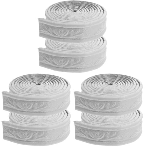 SOIMISS 6 Rolls Wallpaper Borders Self Adhesive, 90ft Self Adhesive Caulk Strip Sealant Tape Peel and Stick Molding for Bathroom, Kitchen, Bathtub, Toilet, Sink, Wall Floor, with Sealing Tool White