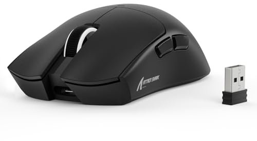 ATTACK SHARK X11 SE Mouse da Gaming Wireless, Sensore PixArt PAW3311, BT/2.4G Wireless/Cablato, 22000 DPI, 65 Ore di Batteria, Mouse da Ufficio e Gaming per Win11/Xbox/PS/Mac (Nero)