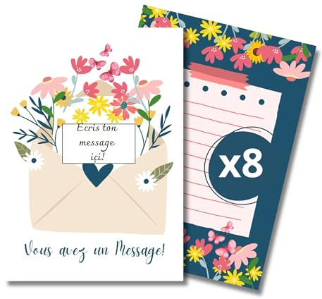 Générique Carte à Gratter pour Annonce Grossesse, Mariage, PACS, message personalisé lot de 8 cartes Surprises, 10x15 cm