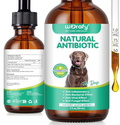 Antibiotics for Dogs, Itchy Skin Soother for Dogs | Allergy & Discomfort Relief & Skin & Immune Support Drops with Natural Bacon Flavor, Easy-to-Use, 60ml