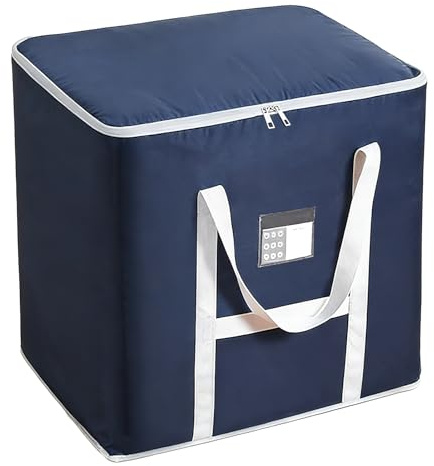 HonorHut Caja de almacenamiento Oxford de 120 L, impermeable, a prueba de humedad, para ropa de cama, tela de invierno
