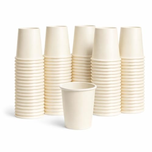 Envases y más y Más Vaso De Cartón 7oz 200 Ml Pack 1000 Unidades Vasos Desechables Resistentes Para Café Bebidas Calientes Oficina Hostelería Eventos Catering Uso Profesional Take Away
