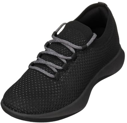 CALTO Zapatos de elevación invisible para hombre, zapatillas deportivas ultra ligeras, 2.4 pulgadas más altas, Negro, 38 EU