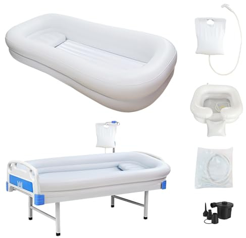TONGTONGFA,Medical Inflatable Bathtub,Inflatable Bed Bath,Medical PVC Bedside Shower Bathtub Kit,Bed Baths for the Disabled,Suitable for Disabled People, Elderly Pregnant Women, Etc