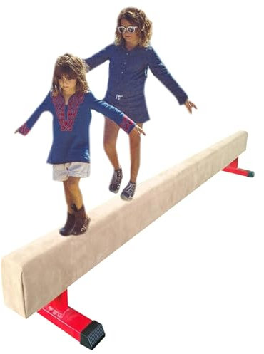 YXXSDP Schwebebalken Heim-Gymnastikgeräte - 79 Zoll Lang Schwebebalken Für Kinder/Turner Zu Hause, Verein Im Freien Professionell Groß Bodenbalken Wildlederbezug, Belastung 220 Lbs