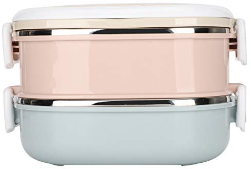 HAOHIZE Boîte à Lunch Thermique, Boîte à Lunch Récipient Alimentaire Thermique Isolé en Acier Inoxydable Portable (Couche double)