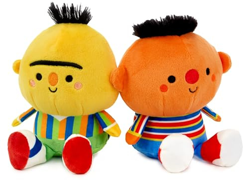 Hallmark Better Together Sesame Street Magnetic Plush Toy, Set of 2 (Bert and Ernie), 5.25, Gift for Kids, Fans, Collectors