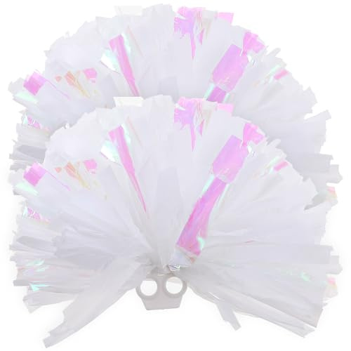 ABOOFAN Lot de 2 Pompons de Pom-Pom Girl d'Extérieur 30 CM Accessoires Délicats pour Cheerleading Sportif Balles de Pom-Pom Girl Colorées pour Danse et Événements d'Encouragement
