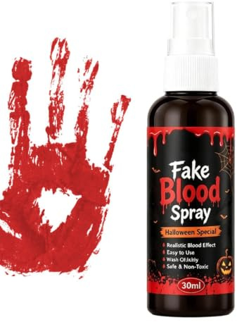 Sangre Artificial Halloween 30ml Salpicadura Realista Lavable Y Aterradora