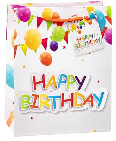 TSI Geschenktüten BALLONS, Größe: Mittel (HxBxT 23 x 18 x 10 cm), 3er Packung, Art. Nr. 84014-4