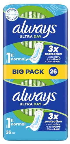 Always Ultra Day Normal Size 1 Sanitary Pads 26 pack