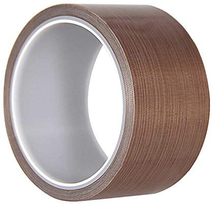 Amazi Teflon Tape - High Temp Glass Fiber Tape, Chemical-Resistant, Anti-Static Insulation Adhesive, Resistant to 300℃ for Industrial Mold & Welding Sealing Vacuum Machine (50mm x 10m)