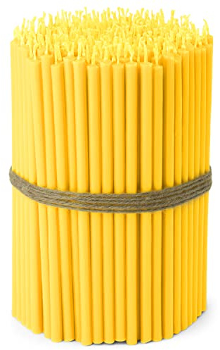NKlaus stavljus stavljus gul smal, för ljus, 16 cm, 250 stycken | sotfri; droppfri; paraffinvax; höjd: 160 mm; vikt: 1000 G; diameter: 5,5 mm; 160 mm; 5 mm; 0,2 mm