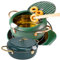 Japanische Fritteuse, Japanischer Frittiertopf, 24 cm, Tempura Fritteuse, Edelstahl-Frittiertopf mit Ölabtropfgestell, mit Thermometer, Mini-Edelstahl-Kochfritteuse, Zum Braten Und Kochen(Grün)
