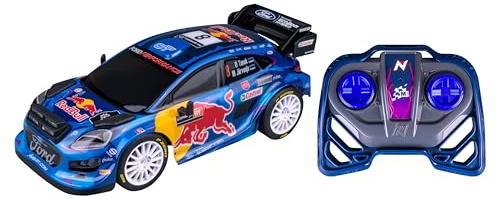 Nikko RC 10393 Night Mode M-Sport Ford Puma Hybrid #8 Tänak, auto telecomandata con fari LED, 25 cm, telecomando 2,4 GHz, portata 40 m, per bambini dai 6 anni in su, blu