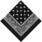 sularpek Bandana, Bandana Damen und Herren, Paisley Halstuch, Schwarz Kopftücher, Bandanas mit Original Paisley Muster, Headwear Haar Schal Ansatz Handgelenk Kopf Biker(55 x 55 cm)