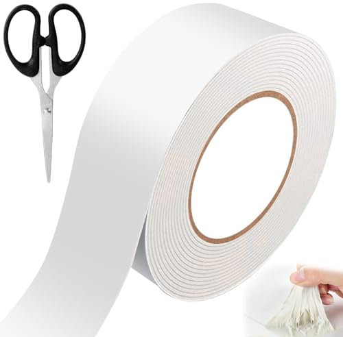 RBDDBR Cinta de Sellado de Butilo Blanca, 5CM*10M Cinta Impermeable Autoadhesiva, Cinta Selladora Caravana, Tela Asfaltica para Tejado Cintas Adhesivas de Butilo para Caravana, Canalón, Tubería