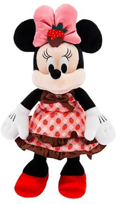 Disney Store Official - Minnie Maus - Kuscheltier zum Valentinstag - 33 cm/13 - Plüschtier mit Schokoladen- und Erdbeermotiv - Ab der Geburt geeignet - Ab 0 Jahren
