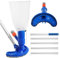 Ertisa Set di aspirapolvere per Piscina, 180cm palo Aspiratori Portatili per Piscina per Manutenzione della Piscina con spazzola, Kit di Pulizia per Piscine Spa Vasca Pulizia di foglie, sporco sabbia