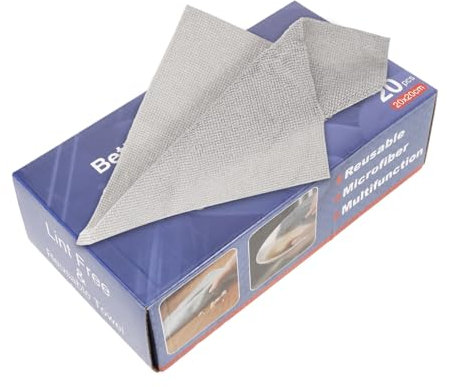 Holibanna Paño De Cocina Estropajo De Microfibra Toallas Reutilizables para Limpieza del Hogar Paños Grises De Caja para Uso Diario Cocina