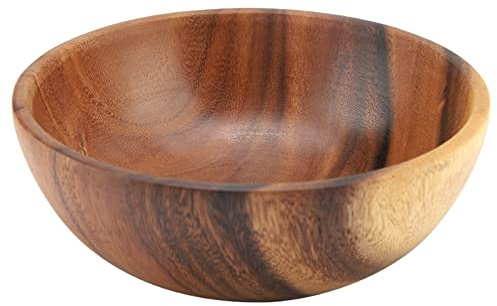 Tomedny Ciotole in legno, ciotole insalata rotonde Snack in legno fatti a mano Snack vassoio per cucine per pasta per zuppa di insalata e altro ancora (20 * 7cm)