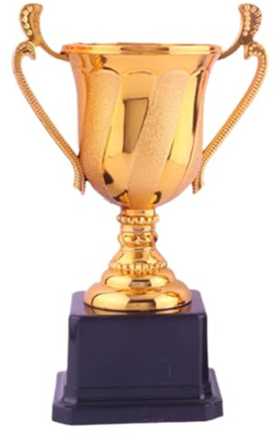 Fiorky Coppa trofeo Gold Award per vincitore del primo posto Coppa trofeo d'oro Altezza 17,5/22 cm Pallacanestro Calcio con Manico e Base Competizione Sportiva per Divertimento Festa per bambini