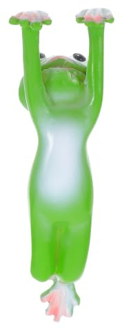 Toyvian Figurine de Grenouille en Résine, Ornement de Grenouille Suspendu pour Pots de Fleurs et Jardinières, Décor Intérieur Maison, Vert, Style Mignon