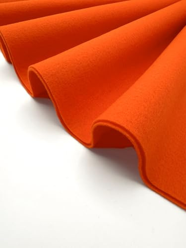 EOVEA | Acrylic Felt Fabric by The Yard | 72 Wide | 1.6mm Thick | Soft & Durable Non-Fraying Felt | for DIY Crafts, Sewing, Upholstery, Costumes & Padding(Orange, 1 Yard)